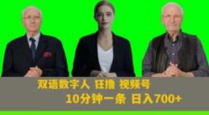 Ai生成双语数字人狂撸视频号,日入700+内附251G素材【揭秘】-全网第一网赚项目资源库-中赚网 & 中创网 & 冒泡网 & 福缘网 - 小本轻创业与优质加盟项目首选平台