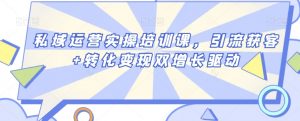 私域运营实操培训课,引流获客+转化变现双增长驱动-全网第一网赚项目资源库-中赚网 & 中创网 & 冒泡网 & 福缘网 - 小本轻创业与优质加盟项目首选平台