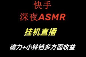 快手深夜ASMR挂机直播,磁力+小铃铛收益(附带工具和5G素材)【揭秘】-全网第一网赚项目资源库-中赚网 & 中创网 & 冒泡网 & 福缘网 - 小本轻创业与优质加盟项目首选平台