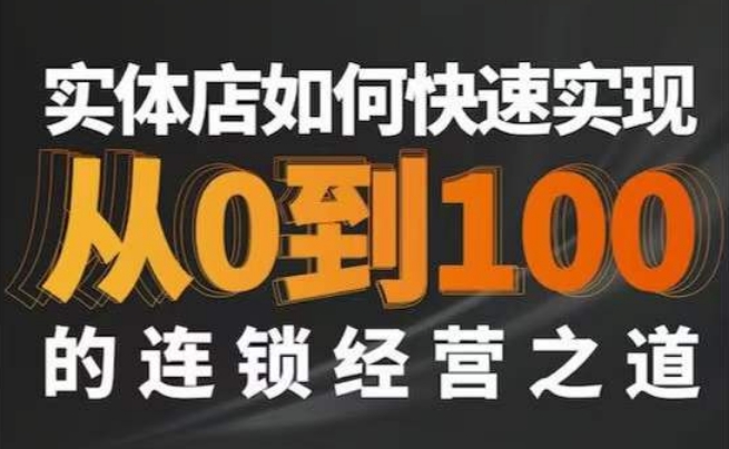 星哥·实体如何快速实现从0-100的连锁经营之道-全网第一网赚项目资源库-中赚网 & 中创网 & 冒泡网 & 福缘网 - 小本轻创业与优质加盟项目首选平台