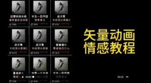 矢量动画情感教程：高点赞涨粉，适合情感、思维、创业教育等赛道-全网第一网赚项目资源库-中赚网 & 中创网 & 冒泡网 & 福缘网 - 小本轻创业与优质加盟项目首选平台