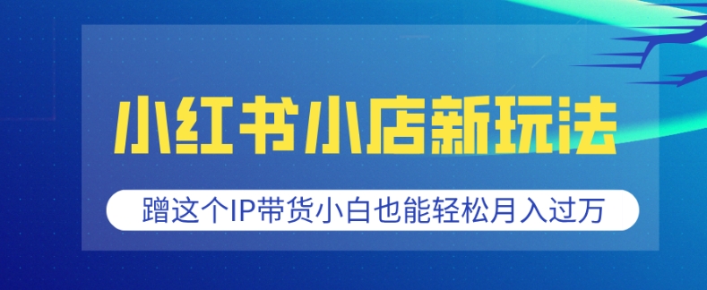 小红书小店新玩法，蹭这个IP带货，小白也能轻松月入过W【揭秘】-全网第一网赚项目资源库-中赚网 & 中创网 & 冒泡网 & 福缘网 - 小本轻创业与优质加盟项目首选平台