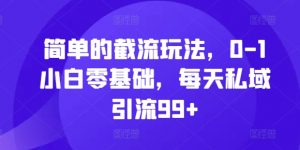 简单的截流玩法,0-1小白零基础,每天私域引流99+【揭秘】-全网第一网赚项目资源库-中赚网 & 中创网 & 冒泡网 & 福缘网 - 小本轻创业与优质加盟项目首选平台