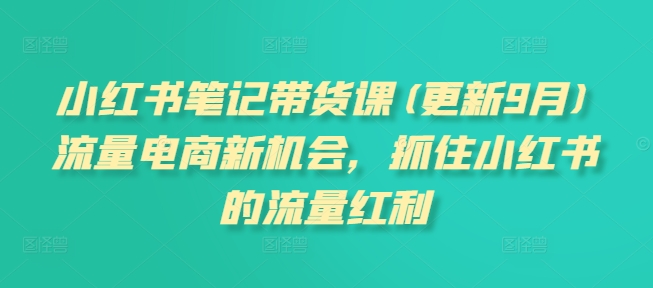 小红书笔记带货课(更新25年1月)流量电商新机会，抓住小红书的流量红利-全网第一网赚项目资源库-中赚网 & 中创网 & 冒泡网 & 福缘网 - 小本轻创业与优质加盟项目首选平台