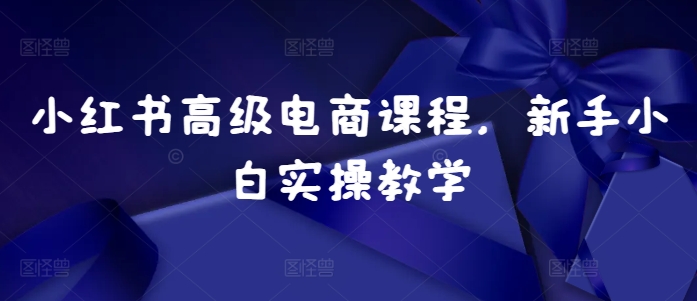 小红书高级电商课程，新手小白实操教学-全网第一网赚项目资源库-中赚网 & 中创网 & 冒泡网 & 福缘网 - 小本轻创业与优质加盟项目首选平台