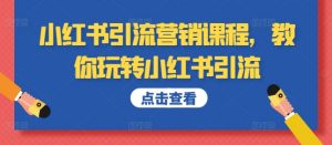 小红书引流营销课程,教你玩转小红书引流-全网第一网赚项目资源库-中赚网 & 中创网 & 冒泡网 & 福缘网 - 小本轻创业与优质加盟项目首选平台