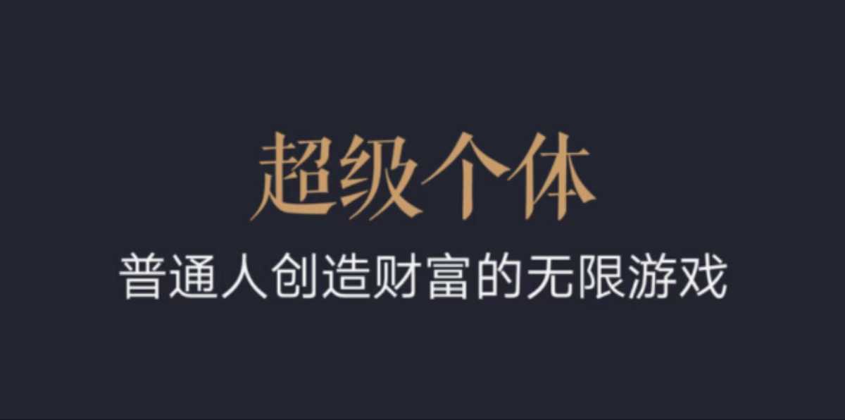超级个体：2024-2025翻盘指南，普通人创造财富的无限游戏-全网第一网赚项目资源库-中赚网 & 中创网 & 冒泡网 & 福缘网 - 小本轻创业与优质加盟项目首选平台