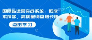 国际站运营实战系统:低成本获客,高质量询盘增长课-全网第一网赚项目资源库-中赚网 & 中创网 & 冒泡网 & 福缘网 - 小本轻创业与优质加盟项目首选平台