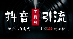 2024最新抖音工具号引流玩法，高效日引300+创业粉，当天变现5k，小白也可成为实战高手-全网第一网赚项目资源库-中赚网 & 中创网 & 冒泡网 & 福缘网 - 小本轻创业与优质加盟项目首选平台