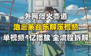 外网爆火赛道,治愈系音乐解压视频,单视频最高4亿播放 ,全流程拆解【揭秘】-全网第一网赚项目资源库-中赚网 & 中创网 & 冒泡网 & 福缘网 - 小本轻创业与优质加盟项目首选平台