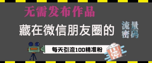 藏在微信朋友圈的流量密码，无需发布作品，单日引流100+精准创业粉【揭秘】-全网第一网赚项目资源库-中赚网 & 中创网 & 冒泡网 & 福缘网 - 小本轻创业与优质加盟项目首选平台