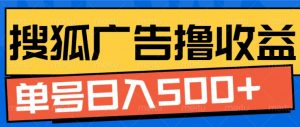 搜狐视频广告全自动撸收益,单号日入5张【揭秘】-全网第一网赚项目资源库-中赚网 & 中创网 & 冒泡网 & 福缘网 - 小本轻创业与优质加盟项目首选平台