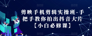 剪映手机剪辑实操班-手把手教你拍出抖音大片【小白必修课】-全网第一网赚项目资源库-中赚网 & 中创网 & 冒泡网 & 福缘网 - 小本轻创业与优质加盟项目首选平台