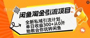 闲鱼淘金私域引流计划,从0开始玩转闲鱼,副业也可以挣到全职的工资-全网第一网赚项目资源库-中赚网 & 中创网 & 冒泡网 & 福缘网 - 小本轻创业与优质加盟项目首选平台