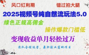 2025视频号纯自然流玩法5.0,绿色正规高佣金,操作爆款门槛低,变现收益单月轻松过万-全网第一网赚项目资源库-中赚网 & 中创网 & 冒泡网 & 福缘网 - 小本轻创业与优质加盟项目首选平台
