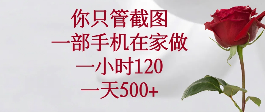 你只管截图，一部手机在家做，一小时120，一天500+-全网第一网赚项目资源库-中赚网 & 中创网 & 冒泡网 & 福缘网 - 小本轻创业与优质加盟项目首选平台