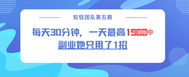 副业她只用了1招，每天30分钟，无脑二创，一天最高1.5k-全网第一网赚项目资源库-中赚网 & 中创网 & 冒泡网 & 福缘网 - 小本轻创业与优质加盟项目首选平台