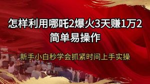 怎样利用哪吒2爆火3天赚1万2简单易操作新手小白秒学会抓紧时间上手实操-全网第一网赚项目资源库-中赚网 & 中创网 & 冒泡网 & 福缘网 - 小本轻创业与优质加盟项目首选平台