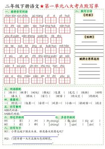 二年级下册语文八大考点默写单空白-全网第一网赚项目资源库-中赚网 & 中创网 & 冒泡网 & 福缘网 - 小本轻创业与优质加盟项目首选平台