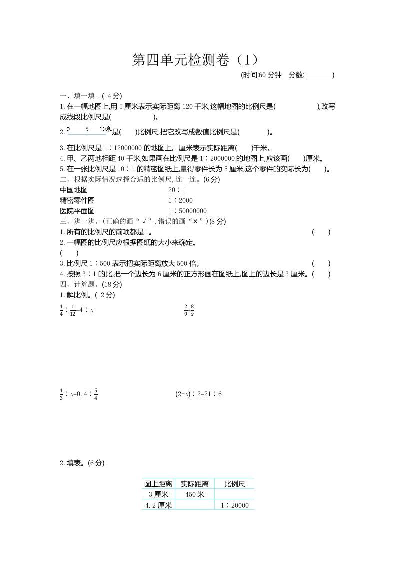 六下青岛63版数学第四单元检测卷-1-全网第一网赚项目资源库-中赚网 & 中创网 & 冒泡网 & 福缘网 - 小本轻创业与优质加盟项目首选平台