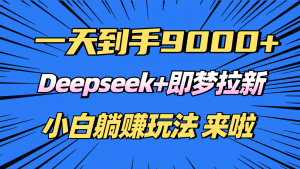 日入9000+！Deepseek+即梦拉新，新手躺赚攻略来啦！-全网第一网赚项目资源库-中赚网 & 中创网 & 冒泡网 & 福缘网 - 小本轻创业与优质加盟项目首选平台