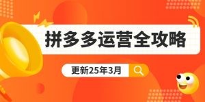 拼多多运营全攻略:从0到日销千单,爆款内功+付费推广+黑科技(更新25年3月-全网第一网赚项目资源库-中赚网 & 中创网 & 冒泡网 & 福缘网 - 小本轻创业与优质加盟项目首选平台