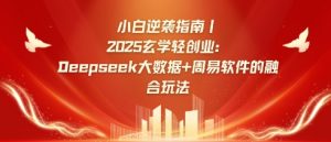 小白逆袭指南,2025玄学轻创业:Deepseek大数据+周易算法的融合玩法-全网第一网赚项目资源库-中赚网 & 中创网 & 冒泡网 & 福缘网 - 小本轻创业与优质加盟项目首选平台