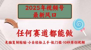 2025年视频号新风口,低门槛只需要无脑执行-全网第一网赚项目资源库-中赚网 & 中创网 & 冒泡网 & 福缘网 - 小本轻创业与优质加盟项目首选平台