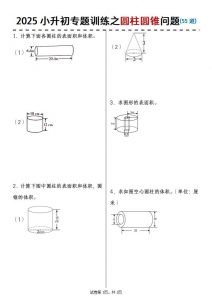2025小升初数学专题训练之圆柱圆锥问题(55道)-全网第一网赚项目资源库-中赚网 & 中创网 & 冒泡网 & 福缘网 - 小本轻创业与优质加盟项目首选平台