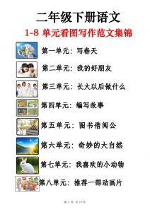 二下语文1-8单元看图写话范文集锦13篇（15页）-全网第一网赚项目资源库-中赚网 & 中创网 & 冒泡网 & 福缘网 - 小本轻创业与优质加盟项目首选平台