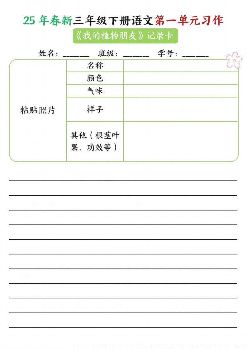 【习作】25年春新三下语文第一单元习作（观察单）16页-全网第一网赚项目资源库-中赚网 & 中创网 & 冒泡网 & 福缘网 - 小本轻创业与优质加盟项目首选平台