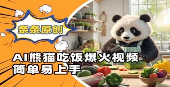 Ai熊猫吃饭爆火视频，条条原创，简单易上手-全网第一网赚项目资源库-中赚网 & 中创网 & 冒泡网 & 福缘网 - 小本轻创业与优质加盟项目首选平台