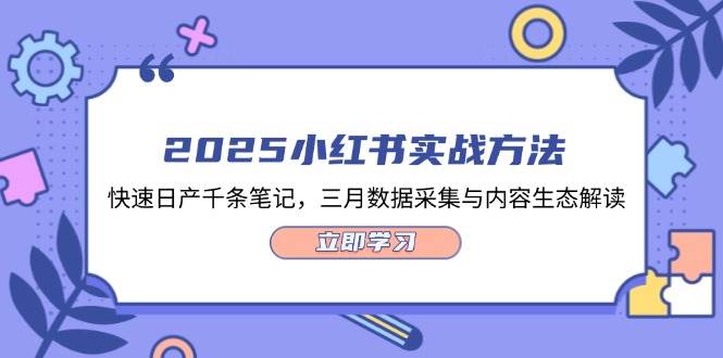 2025小红书实战方法，快速日产千条笔记，三月数据采集与内容生态解读-全网第一网赚项目资源库-中赚网 & 中创网 & 冒泡网 & 福缘网 - 小本轻创业与优质加盟项目首选平台