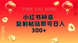 小红书种草无脑操作复制粘贴即可日入300+-全网第一网赚项目资源库-中赚网 & 中创网 & 冒泡网 & 福缘网 - 小本轻创业与优质加盟项目首选平台