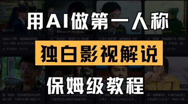 用AI做第一人称独白影视解说，手把手教学，保姆级教程-全网第一网赚项目资源库-中赚网 & 中创网 & 冒泡网 & 福缘网 - 小本轻创业与优质加盟项目首选平台
