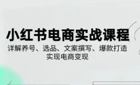 小红书从0-1实操课(2023-2025)，详解养号、选品、文案撰写、爆款打造实现电商变现-全网第一网赚项目资源库-中赚网 & 中创网 & 冒泡网 & 福缘网 - 小本轻创业与优质加盟项目首选平台