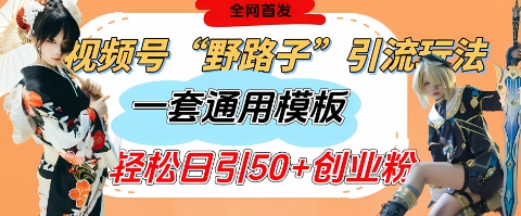 视频号“野路子”玩法，评论区疯狂截流，一套模板单日单号引流50+创业粉-全网第一网赚项目资源库-中赚网 & 中创网 & 冒泡网 & 福缘网 - 小本轻创业与优质加盟项目首选平台