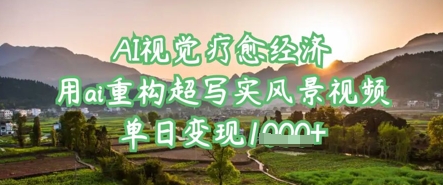 AI视觉疗愈经济：用ai重构超写实风景视频，单日变现多张-全网第一网赚项目资源库-中赚网 & 中创网 & 冒泡网 & 福缘网 - 小本轻创业与优质加盟项目首选平台