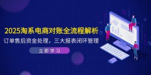 2025淘系电商对账全流程解析，订单售后资金处理，三大报表闭环管理-全网第一网赚项目资源库-中赚网 & 中创网 & 冒泡网 & 福缘网 - 小本轻创业与优质加盟项目首选平台