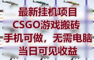 最新挂G项目,CSGO游戏搬砖,手机可做,无需电脑,当日见收益【揭秘】-全网第一网赚项目资源库-中赚网 & 中创网 & 冒泡网 & 福缘网 - 小本轻创业与优质加盟项目首选平台