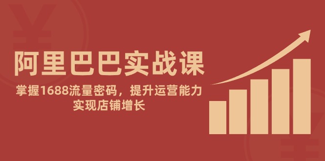 阿里巴巴实战课：掌握1688流量密码，提升运营能力，实现店铺增长-全网第一网赚项目资源库-中赚网 & 中创网 & 冒泡网 & 福缘网 - 小本轻创业与优质加盟项目首选平台