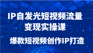 IP自发光短视频流量变现实操课，爆款短视频创作IP打造-全网第一网赚项目资源库-中赚网 & 中创网 & 冒泡网 & 福缘网 - 小本轻创业与优质加盟项目首选平台