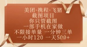 飞猪美团截图项目,你只管截图,一部手机在家做,正规平台无套路,一天5张+【揭秘】-全网第一网赚项目资源库-中赚网 & 中创网 & 冒泡网 & 福缘网 - 小本轻创业与优质加盟项目首选平台