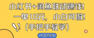 小红书+闲鱼联动挣钱,一单10元,小白可做-全网第一网赚项目资源库-中赚网 & 中创网 & 冒泡网 & 福缘网 - 小本轻创业与优质加盟项目首选平台