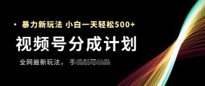 视频号分成计划，全网最暴力玩法，新手一天也能轻松5张+-全网第一网赚项目资源库-中赚网 & 中创网 & 冒泡网 & 福缘网 - 小本轻创业与优质加盟项目首选平台