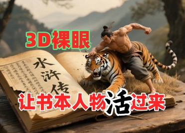 书本人物裸眼3D视频，新的玩法，流量超猛，保姆级教程-全网第一网赚项目资源库-中赚网 & 中创网 & 冒泡网 & 福缘网 - 小本轻创业与优质加盟项目首选平台