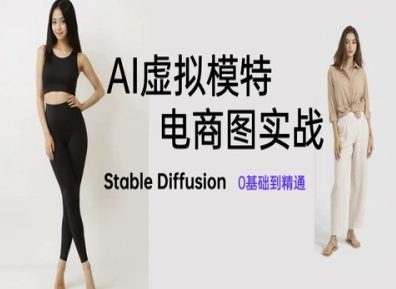 AI虚拟模特电商图实战，AI绘画Stable Diffusion 0基础到精通-全网第一网赚项目资源库-中赚网 & 中创网 & 冒泡网 & 福缘网 - 小本轻创业与优质加盟项目首选平台