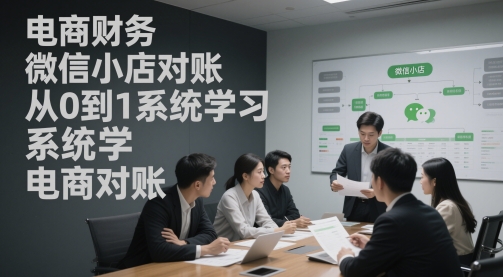 电商财务微信小店对账，从0到1系统学习电商对账-全网第一网赚项目资源库-中赚网 & 中创网 & 冒泡网 & 福缘网 - 小本轻创业与优质加盟项目首选平台