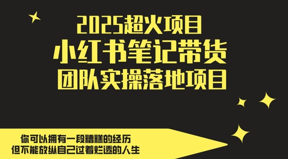 2025超火项目，副业最佳选择，小红书笔记带货团队实操落地项目，，轻松日入5张-全网第一网赚项目资源库-中赚网 & 中创网 & 冒泡网 & 福缘网 - 小本轻创业与优质加盟项目首选平台