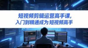 短视频剪辑运营高手课，入门到精通成为短视频高手-全网第一网赚项目资源库-中赚网 & 中创网 & 冒泡网 & 福缘网 - 小本轻创业与优质加盟项目首选平台